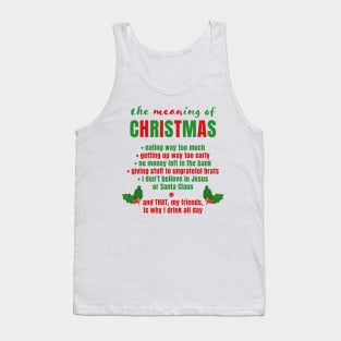The MEANing of Christmas - and why I drink Tank Top